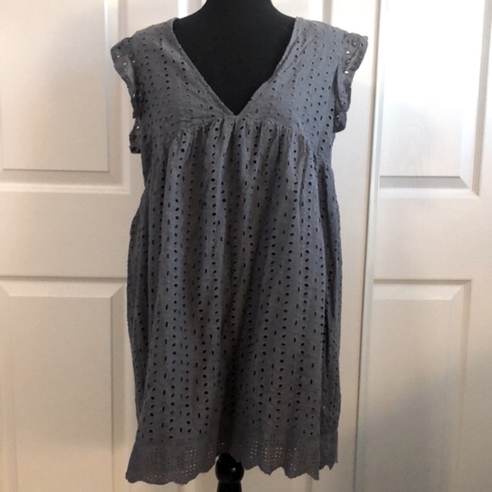 Gray Seed Romper Dress